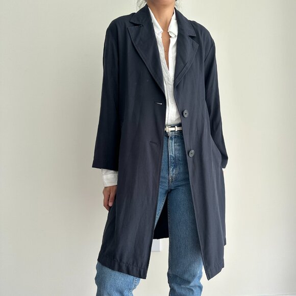 Zara Jackets & Blazers - Zara Navy Blue trench coat